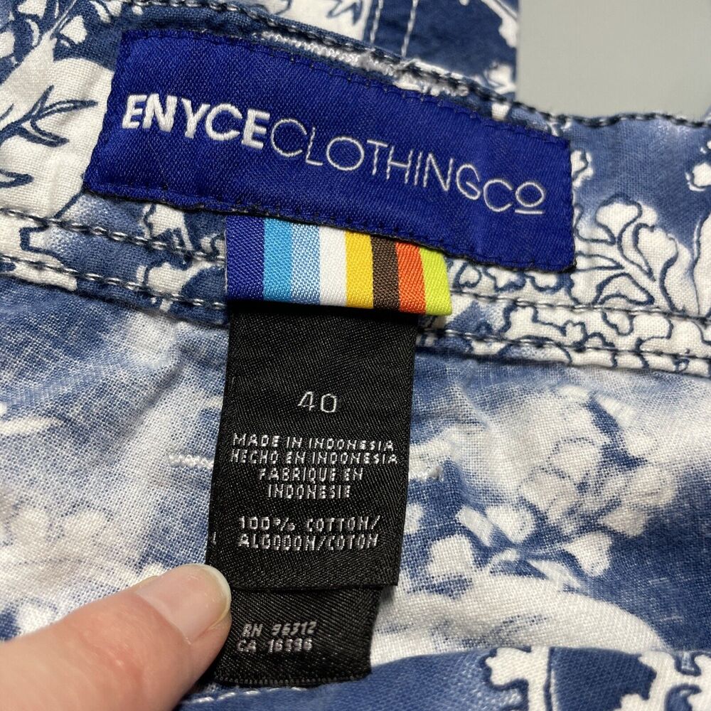 Enyce Clothing Co. Floral Shorts Pockets 90's Hip Hop Blue White Men's Size 40 - Picture 10 of 16